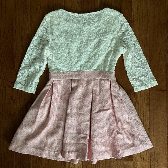 Elle Pink & White Fit and Flare Dress - Picture 2 of 3